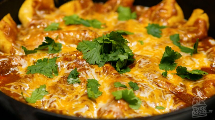 The finished enchiladas