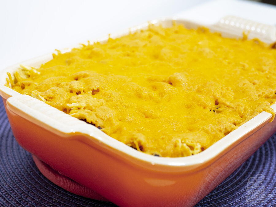 A retro themed holiday casserole dish of mouth watering proportions. This is guaranteed to make you gain a couple pant sizes.