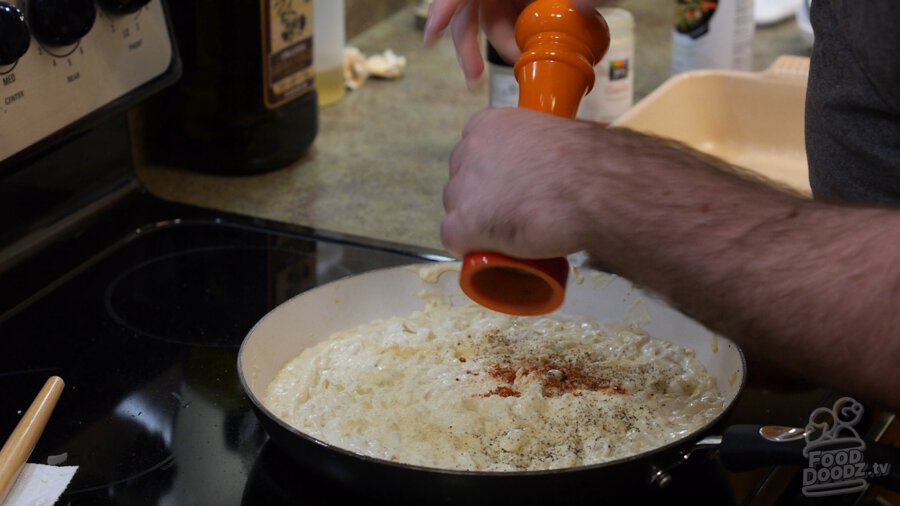 garlic powder, onion powder, cayenne, salt, and pepper added to casserole sauce 