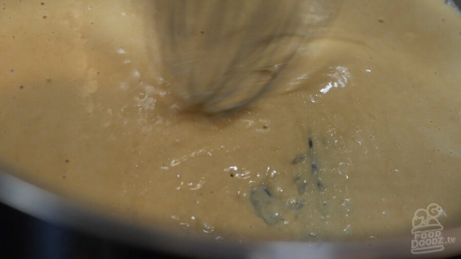 Third stage of roux, almond butter