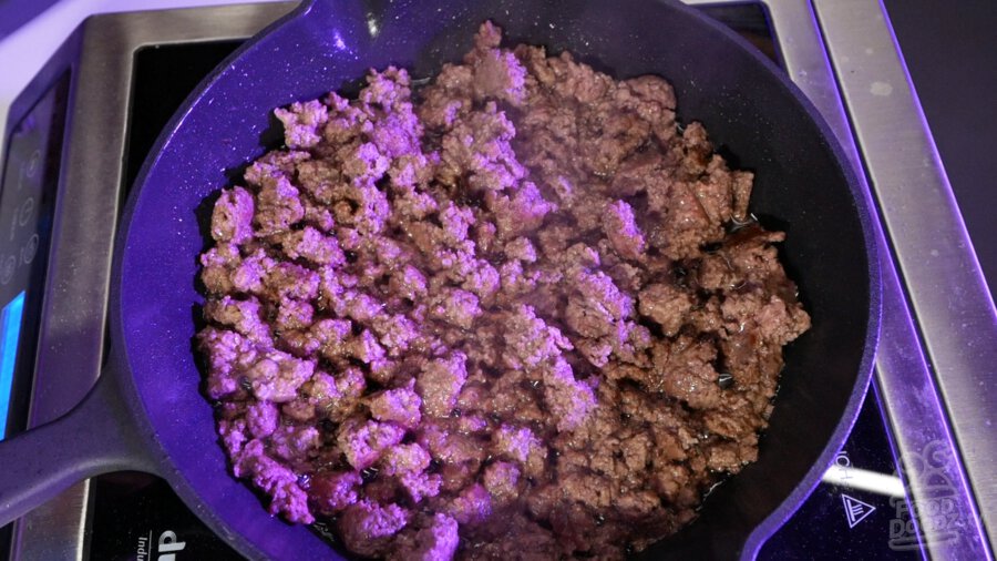 Well browned ground beef