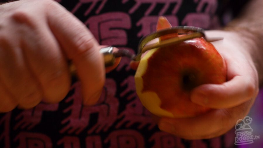 Peeling the apple