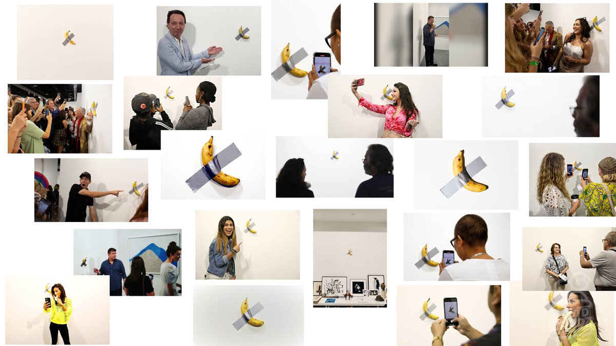 The Saga of the DuctTaped Banana Art Piece News FoodDoodz.tv
